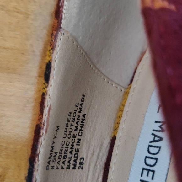Steve Madden Pammyy wedge heels tweed Aztec multi color size 8.5 - Picture 9 of 10